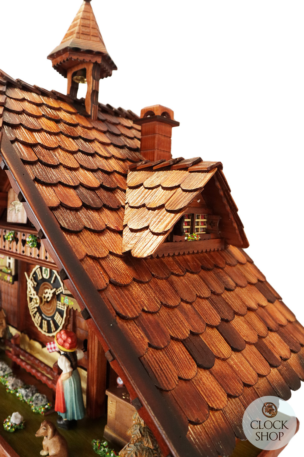 Clock Maker's Workshop 8 Day Mechanical Chalet Cuckoo Clock With Dancers 55cm By HÖNES image