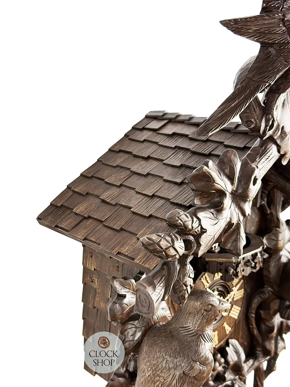Love Birds 8 Day Mechanical Carved Cuckoo Clock With Dancers 62cm By HERR image