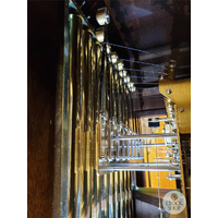 220cm Walnut Grandfather Clock With Triple Chime Tubular Bell Movement & Wood Inlay By HERMLE image