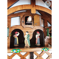 Beer Drinkers & Water Wheel Battery Chalet Cuckoo Clock 43cm By ENGSTLER image