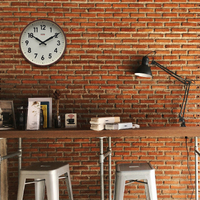 30cm Factory Collection Brown & Ivory Silent Wall Clock By CLOUDNOLA image
