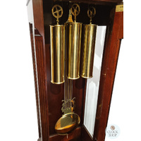 222cm Walnut Grandfather Clock With Triple Chime & Inlay By Howard Miller image