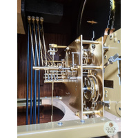 205cm Rustic Oak Grandfather Clock With Westminster Chime & Moon Dial image