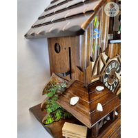 Beer Drinker, Water Wheel & Dogs 1 Day Mechanical Chalet Cuckoo Clock 30cm By ENGSTLER image