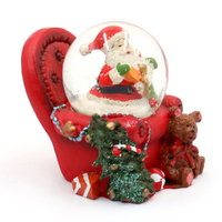 5cm Santa In Armchair Snow Globe- Assorted Designs image