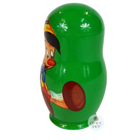 Pinocchio Russian Dolls- Green 11cm (Set Of 5) image