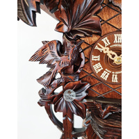 Birds & Leaves 8 Day Mechanical Carved Cuckoo Clock 42cm By SCHNEIDER image
