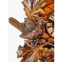 Birds & Leaves 1 Day Mechanical Carved Cuckoo Clock 30cm By SCHNEIDER image