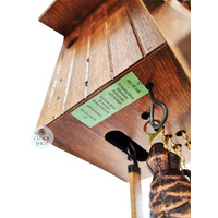 5 Leaf & Bird 1 Day Mechanical Carved Cuckoo Clock With Dancers & Flowers 36cm By SCHWAB image