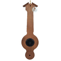 55cm Walnut Traditional Weather Station With Barometer Thermometer & Hygrometer By FISCHER  image