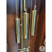 195cm Walnut Grandfather Clock With Westminster Chime & Gold Accents By AMS image