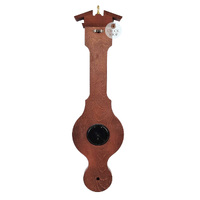 71cm Mahogany Traditional Weather Station With Barometer Thermometer & Hygrometer By FISCHER image