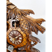 Birds In Fir Tree 8 Day Mechanical Carved Cuckoo Clock 32cm By SCHWER image