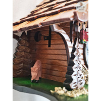 Fisherman with Moving Arm 1 Day Mechanical Chalet Cuckoo Clock 30cm By ENGSTLER image