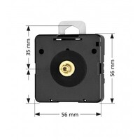 German Euroshaft Step Clock Movement By UTS (16mm Shaft) image