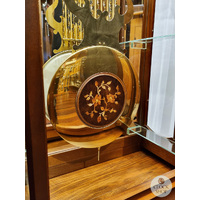 207cm Walnut Grandfather Clock With Calendar Dial & Shelves By SCHNEIDER image