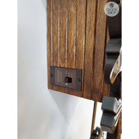 5 Leaf & Deer Battery Carved Cuckoo Clock 42cm By ENGSTLER image