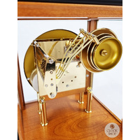 30cm Cherry Mechanical Table Clock With Westminster Chime By HERMLE image