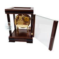 30cm Walnut Mechanical Table Clock With Westminster Chime By HERMLE image