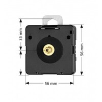 German Euroshaft Step Clock Movement By UTS (14mm Shaft) image