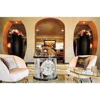Tellurium II Mantel Clock in Piano Black & Nickel 35cm By HERMLE image