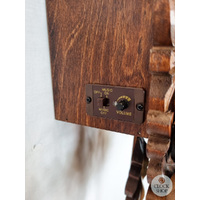 Hunter & Deer Battery Carved Cuckoo Clock 42cm By TRENKLE image