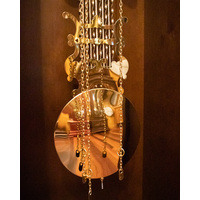 196cm Walnut Grandfather Clock With Westminster Chime And Full Glass Door By AMS image