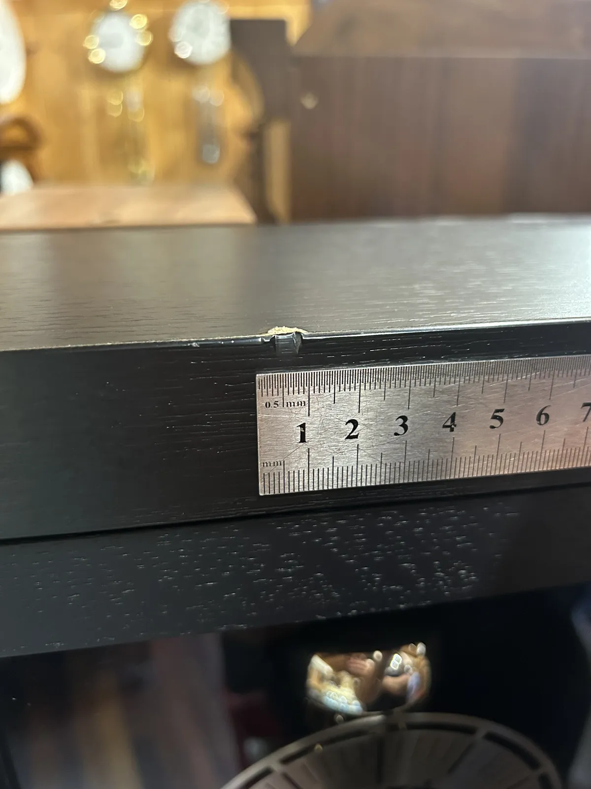 189cm Black Modern Skeleton Floor Clock With Bell Strike By HERMLE (Small Dent) image