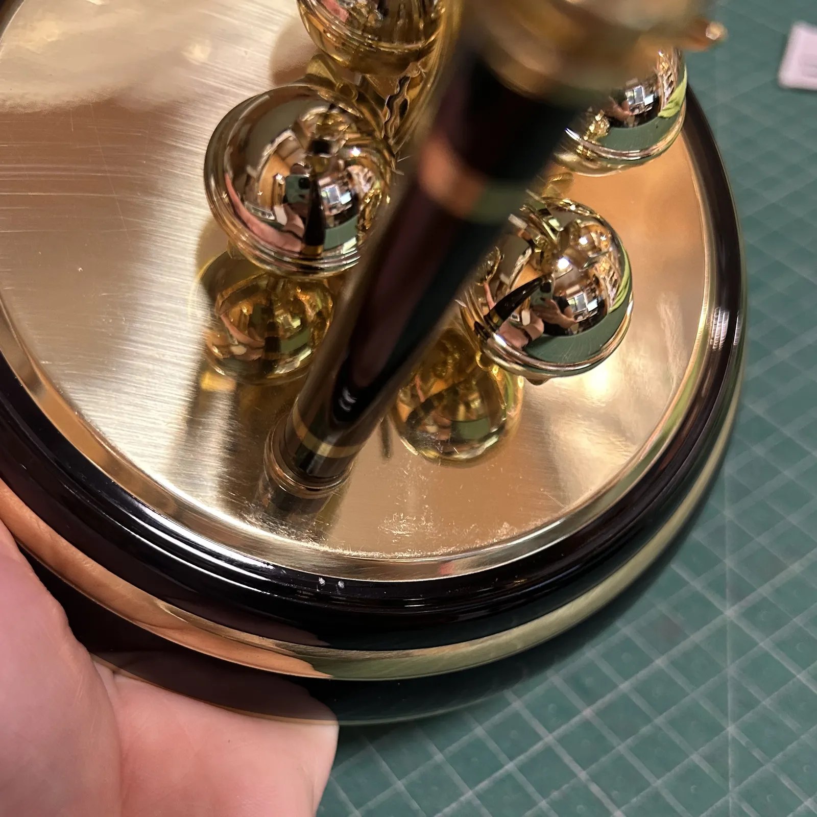 Black & Brass Anniversary Clock By HALLER (Scuffed Base) image