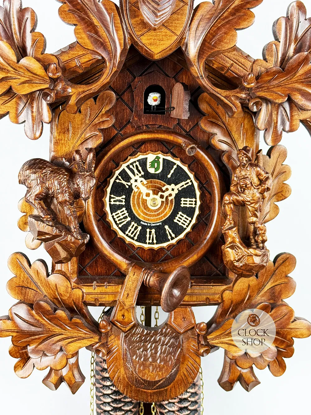 Hunter & Alpine Ibex 8 Day Mechanical Carved Cuckoo Clock By HÖNES image