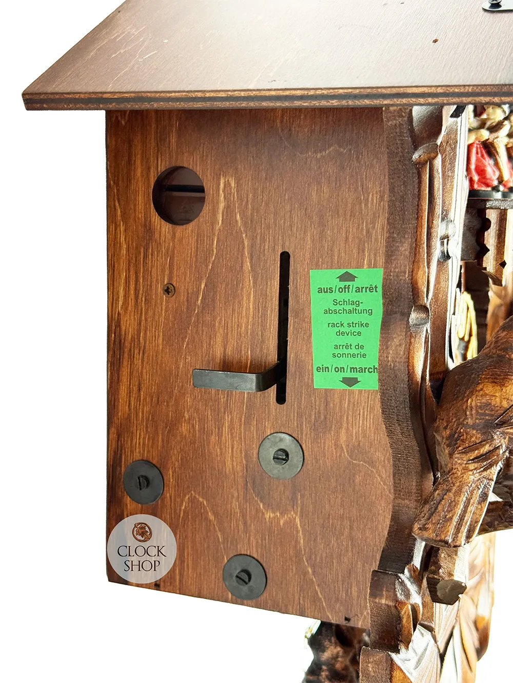 Birds & Squirrel 1 Day Mechanical Carved Cuckoo Clock With Dancers 45cm By HÖNES image