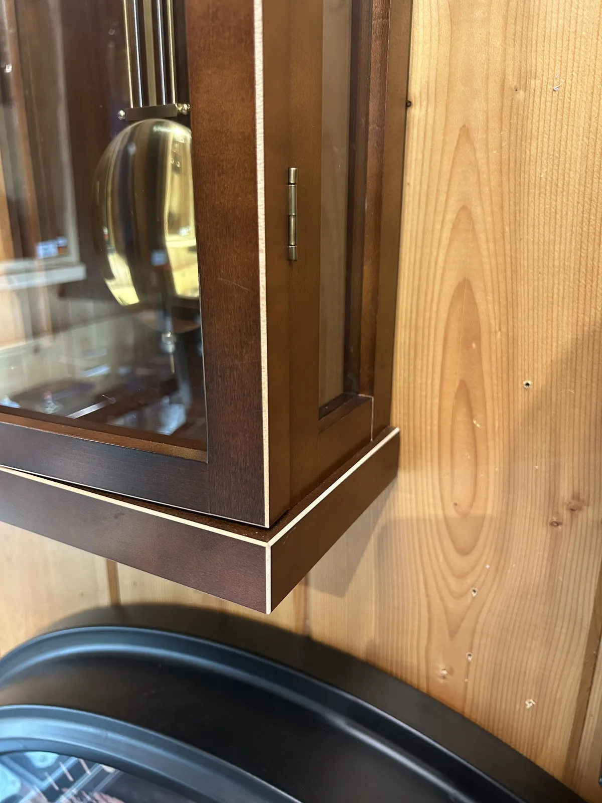 86cm Walnut 8 Day Mechanical Regulator Wall Clock By HERMLE (Marks On Inside Rear Panel) image