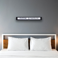 65cm Texttime Collection Black and White Flip Wall Clock By CLOUDNOLA image