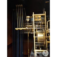 222cm Walnut Grandfather Clock With Triple Chime & Inlay By Howard Miller image
