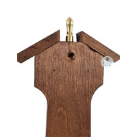 55cm Walnut Traditional Weather Station With Barometer Thermometer & Hygrometer By FISCHER  image
