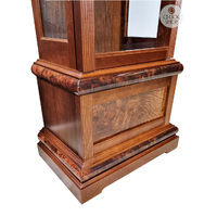 193cm Walnut Contemporary Longcase Clock With Westminster Chime By HERMLE image