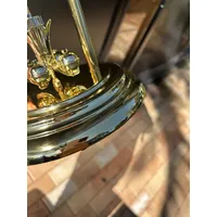 30cm Gold Anniversary Clock With Engraved Dial & Westminster Chime By HALLER (Small Blemish) image