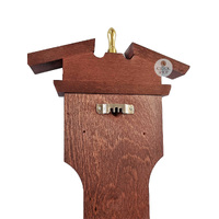 71cm Mahogany Traditional Weather Station With Barometer Thermometer & Hygrometer By FISCHER image