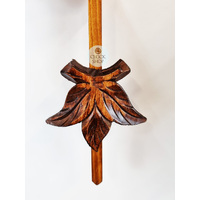 Bird & Edelweiss Flowers 8 Day Mechanical Carved Cuckoo Clock 36cm By SCHWER image