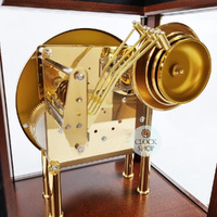 30cm Walnut Mechanical Table Clock With Westminster Chime By HERMLE image