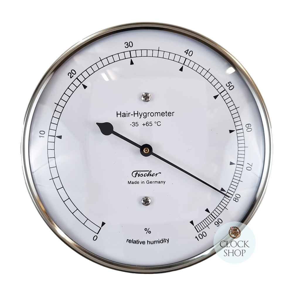  Stainless Steel Hair Hygrometer By FISCHER - Weather Instruments -  Clock Shop