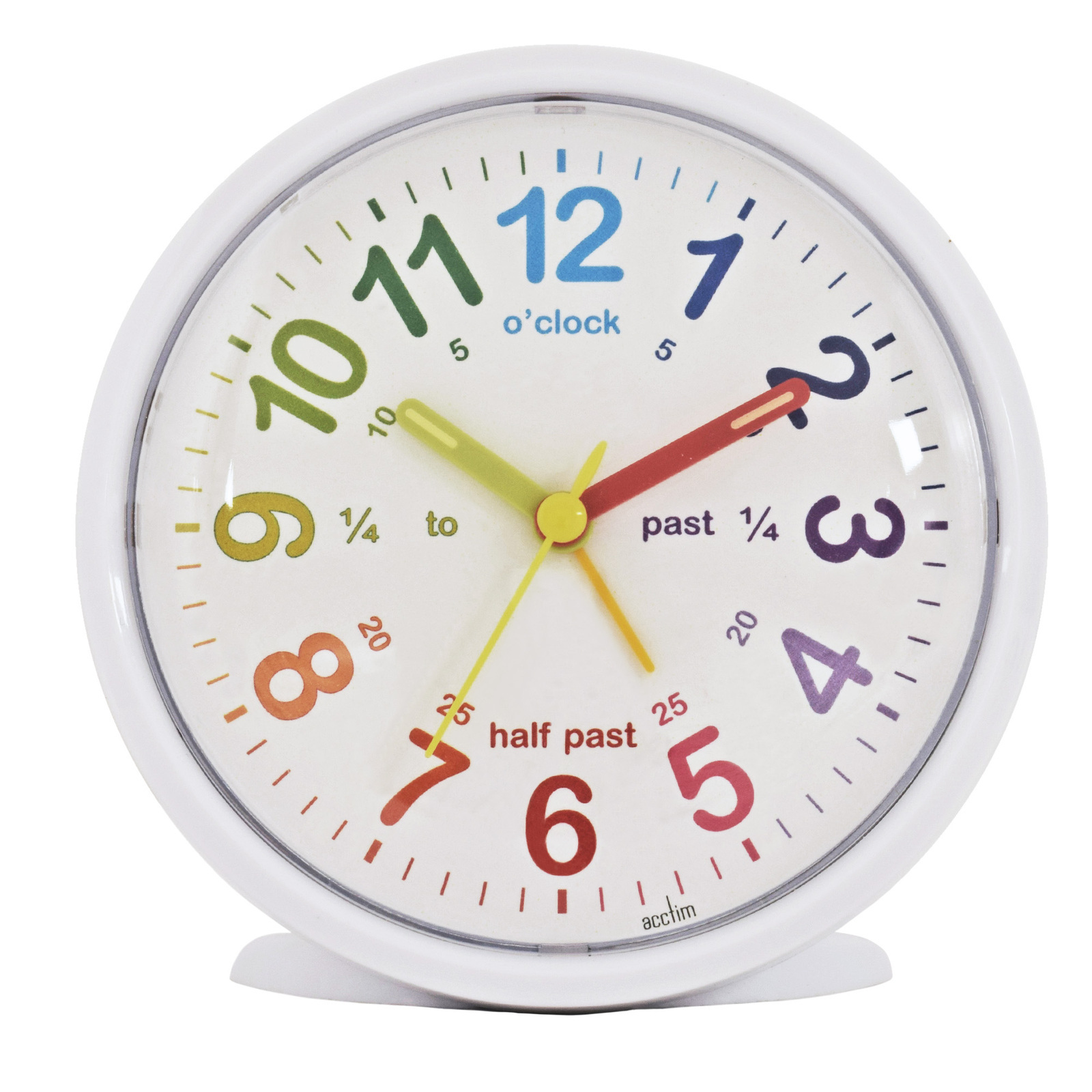 Acctim Lulu Teach Learn Children How To Tell Time Snooze Light Alarm Clock Green 
