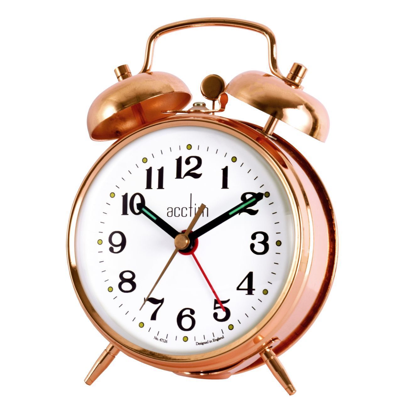 ROSE GOLD COLOUR MECHANICAL ALARM CLOCK SELWORTH