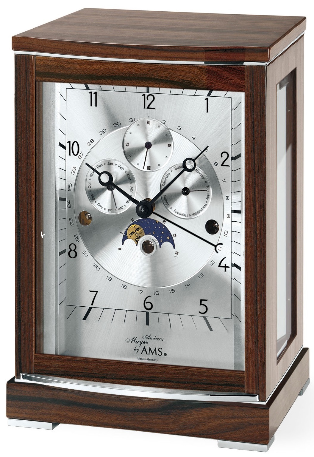 Table Clock with Astronomical and Calendrical Dials 