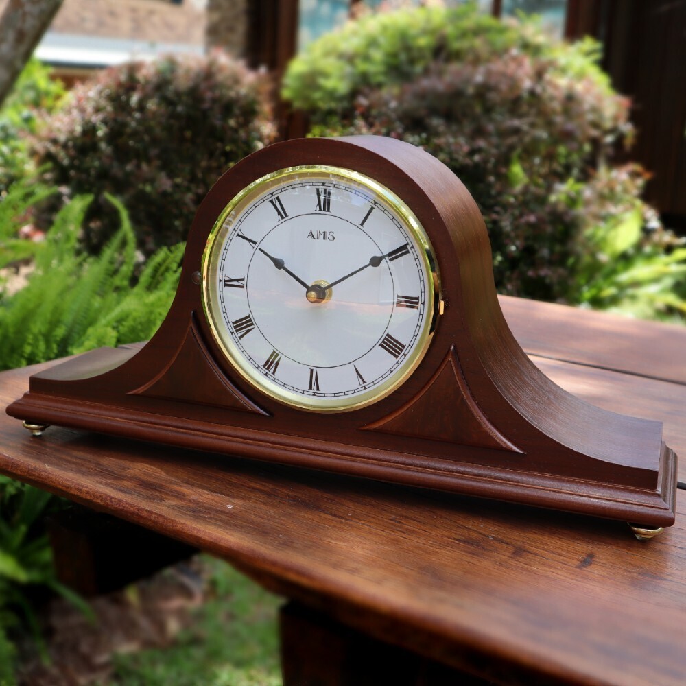 Battery Dual Chime Traditional Table Clock By AMS Clock Shop Australia