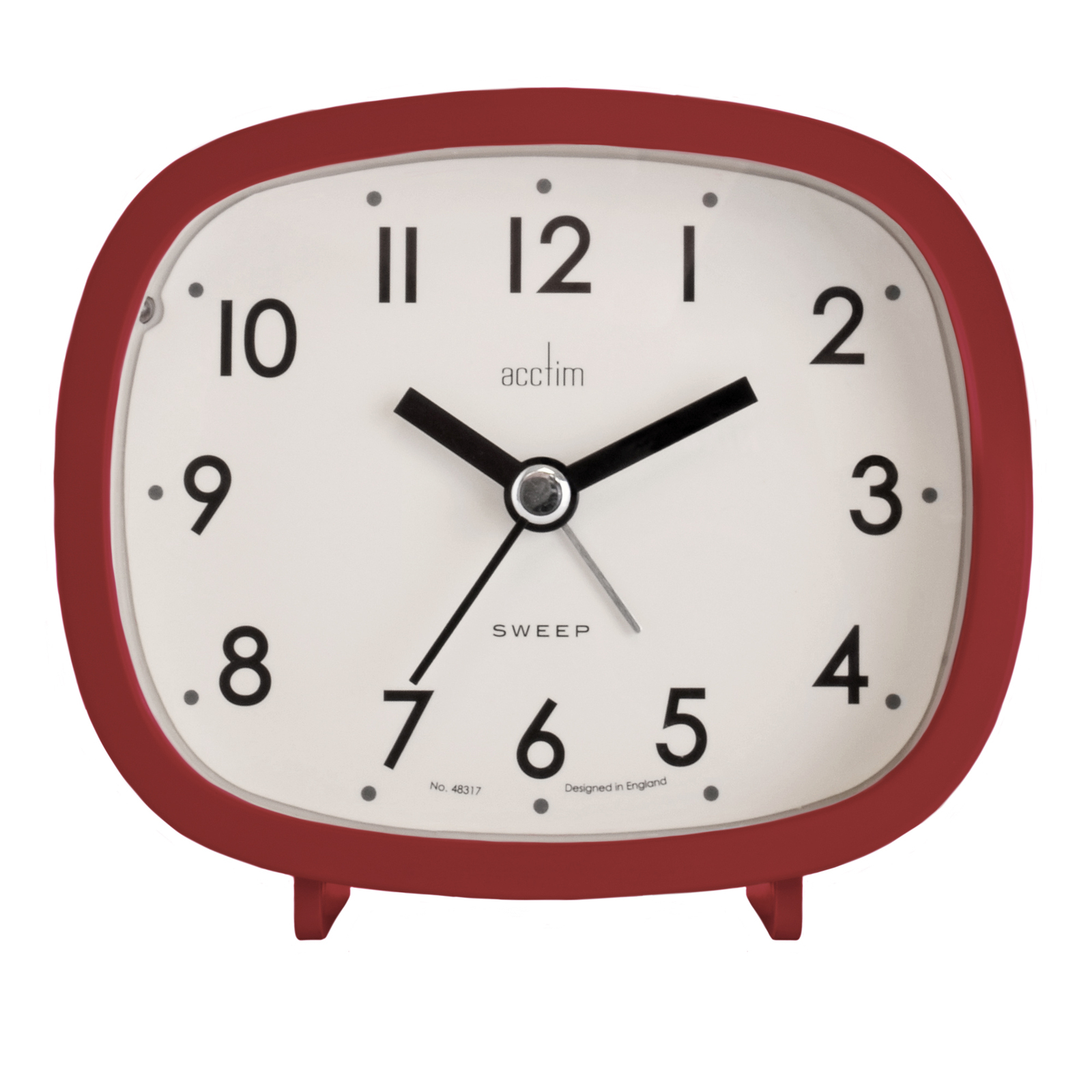 Hilda Red Sweep Hand Alarm Clock By ACCTIM Acctim Clock Shop Australia