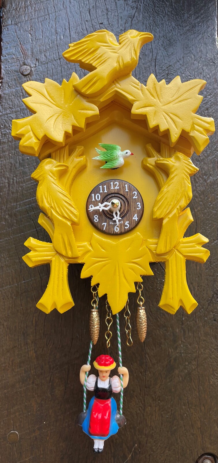 Carved Green Battery Birds On The Side Kuckulino By TRENKLE Trenkle