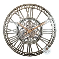 Grey Moving Gear Farnham Wall Clock 60cm