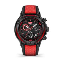 Partenza Black Silicone Strap With Red Leather By DUCATI