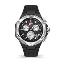 Motore Black Dial & Black Leather Strap By DUCATI
